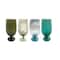 Hello Honey® 10oz. Multicolor Etched Stemmed Drinking Glass Set